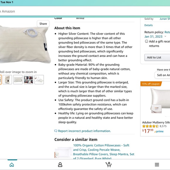Beautiful Feet Conductive Health earthed organic cotton grounding sheet ,king